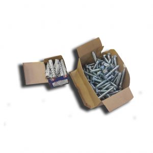 Box of 50 – Heavy Duty Bolts, Washers, Wall Plugs (14mm)